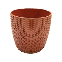 Bahçe Ve Balkon Rattan Desen Çiçek Saksısı