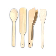 Pratik Kullanım Ahşap Mutfak Seti 4 Parça