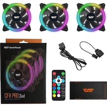 Darkflash Cf11 Pro 3Pin A Rgb 3X12Cm Fan Kit 3'Lü
