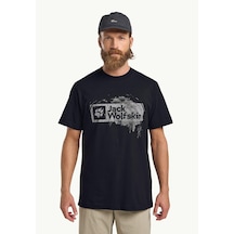 Jack Wolfskin Brand T M Erkek T-shirt-29683 Lacivert