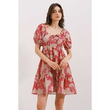 Bigdart 2351 Kloş Poplin Elbise - D. Fuşya 001
