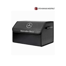 Mercedes-benz Marka Logolu Oto Bagaj Organizer Çanta Oto Bagaj Çantası 2 Bölmeli Suni Deri Boyutlar : 48 Cm X 31 Cm X 29 Cm