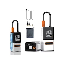 4000 Mah Şarjlı Taşınabilir Araba Lastik Hava Top Şişirme Pompası Led Işıklı Dijital Hava Kompresörü
