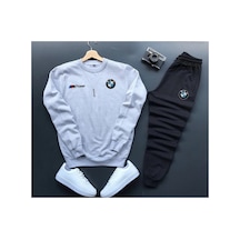 Tarzsokak Gri Arba Logo Dijital Baskılı Kışlık Unisex Eşofman Takımı