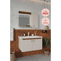 Selvi 80 Cm %100 Mdf Lavabolu Banyo Dolabı Aynalı Dolaplı Üst Dolap Lavabo Krem Selvi 80 Cm %100 Mdf Lavabolu Banyo Dolabı Aynalı Dolaplı Üst Dolap Lavabo Krem
