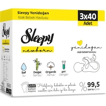 Sleepy Natural Yenidoğan Islak Havlu 3x40 Adet 3'lü Set
