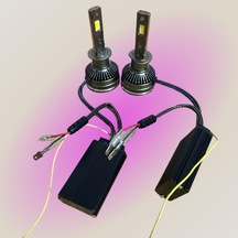 H1 Led Zenon App Kontrolü Bluetooth İle Telefondan 2700k-6500k Renk Değiştiren Araba Farı 2wat-80wat App Uygulama Üzerinden İstenilen Ayar Yapılır Şimşek Etkili 6500k - Beyaz Işık