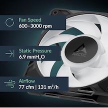 Arctic P12 Pro Argb 120mm 3000rpm 77cfm Yüksek Performans Kasa Fanı Acfan00309a