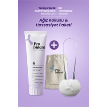 Aktif Probiyotik Doğal Florürsüz Üzüm Çekirdeği Özüt Ilaveli Diş Macunu & Dil Temizleme Aparatı