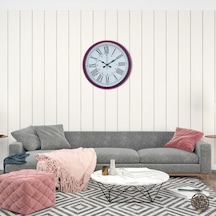 Pembe 36 Cm Dekoratif Duvar Saati Çok Renkli