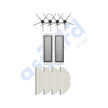 Roborock S50 S55 S5 Max S6 S6 Maxv Uyumlu 4 Yan Fırça 2 Filtre 4 Mop Pkt-iasgf0000702