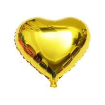 1 Adet 45 CM Altın Sarısı Gold Kalp Folyo Balon