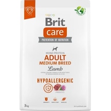 Brit Care Hypo-Allergenic Kuzu Etli Orta Irk Yetişkin Köpek Maması 3 KG