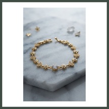 Bezos Gold Renk Celestial Yıldız Ve Hilal Model Kadın Bileklik Nhr