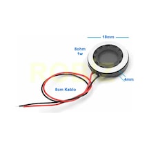 Hoparlör 1w 8ohm 18mm Yuvarlak 8cm Kablolu Mini 1.8cm Speaker Ses Müzik Amfi Ürün Müze Otomobil