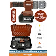 Böhrer Ba0012 Alman Pro Pprc Max 450 Derece Kırmızı Komple Uç Aparatları Dahil Plastik Boru Kaynak Makinesi