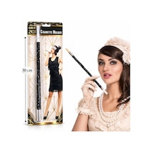 30 Cm Siyah Payetli Sigara Tutacağı 1920 Ler Gatsby Parti Aksesuarı 5324
