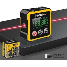 Plentifulsgs 5431 Lazer Dijital Açı Ölçer Mıknatıslı