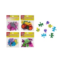 Bu-bu Sticker Simli Çiçek Pvc 24 Lü Bubu-sts005
