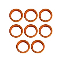 Homyl 8 Adet Bagaj Tekerlekleri Kapakları 2.09 '' Çap Turuncu Turuncu