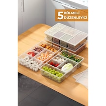 5 Bölmeli Buzdolabı Düzenleyici, Difriz Organizeri, Derin Dondurucu Düzenleyici Renkli