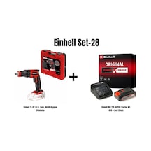 Einhell Set-28 TE-DY 18 Li- Solo, Akülü Alçıpan Vidalama + 2X Einhell 18v 2.5AH Pxc Starter Kit, Akü & Şarj Cihazı