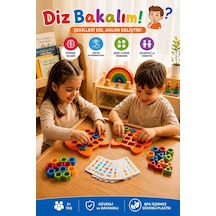 Diz Bakalım Geometrik Şekil Eşleştirme Oyunu Renk Sıralama Oyunu-eğitici Zeka Oyuncağı-bul Sırala Öğren