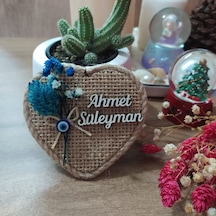 Kişiye Özel Ahşap Mıknatıslı Jüt Magnet 10'lu