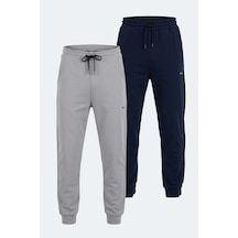 Slazenger Nacıo 2 Li Set Erkek Eşofman Altı Lacivert - Gri