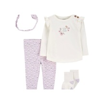Carter's Kız Bebek Alt Üst Set 4'lü Paket 1r083110 Renkli Çok Renkli
