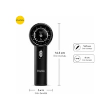 Dd5013 Dijital Göstergeli Ultra Yüksek Hızlı Mini El Fanı 100 Vites Ayarlı Taşınabilir Nesil Usb Vantilatör