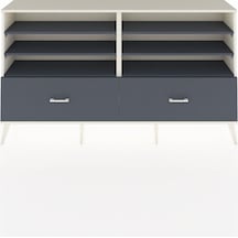 Arges Konsol 6 Raflı 2 Çekmeceli 176x30x99 Aytaşı-antrasit Aytaşı-antrasit