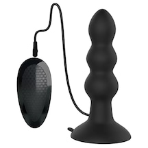 Zaga Oyun Ron Uzaktan Kumandalı Güçlü Titreşimli Boğumlu Vantuzlu Silikon Anal Plug Vibratör