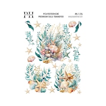 Polyesterhobi Premium Sulu Transfer 25x35 Cm Mercan Ve Deniz Desenli Ps 175
