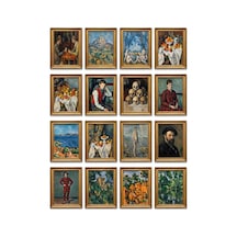 Paul Cézanne Tabloları 16'lı Sticker Seti Laptop Defter Planlayıcı Etiketi Çok Renkli