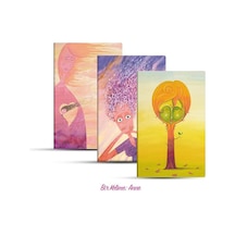 Üçlü Çizgili Defter Seti: Bir Kelime: Anne