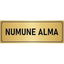 Metal Yönlendirme Levhası, Departman Kapı Isimliği Numune Alma 5x20 Cm Altın Renk
