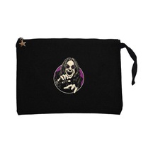 Ozzy Osbourne Portre Siyah Clutch Astarlı Cüzdan / El Çantası