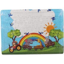 36 Parça Çocuk Puzzle + Boyama Gökkuşağı