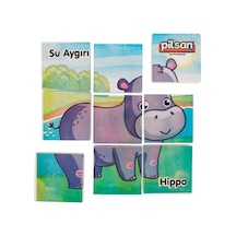 Pilsan Hayvan Serisi 9 Parça Puzzle Set 03-355-gri Su Aygırı