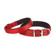 Doggie Konfor Seri Dokuma Köpek Boyun Tasması 5x60-70 CM Kırmızı