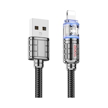 Hoco. U122 1.2m Lantern Usb To Lightning Şarj Data Kablosu - Siyah