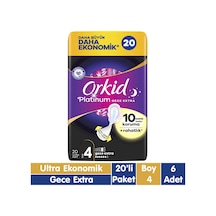Orkid Platinum Gece Extra Hijyenik Ped 6 x 20'li