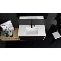 Corian Akrilik Gizli Gider Antibakterial Banyo Eviyesi