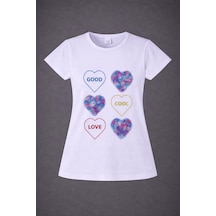 Dıgıl Kids Kız Çocuk Gösteri T-shirt Beyaz - Mavi