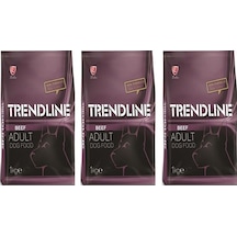 Trendline Biftekli Yetişkin Köpek Maması 3 x 1 KG
