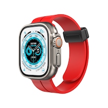 Newface - 436 - Apple Watch Uyumlu 45mm Kr412 Elegance Stylısh Kordon - Zero-hls - - Kırmızı