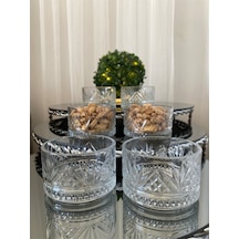 Atabey Home Collection 6 Adet Tımeless Model Star Kase & Çerezlik Gold Detaylı
