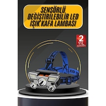 Kafa Lambası 800 Lümen 4 Mod Yüksek Işık Flaşörlü Şarjlı Led Lamba Diğer