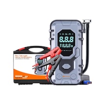 Enshall 10.000 Mah Çantalı Akü Takviyeli 1000a Tepe Akımlı Araç Lastik Şişirme Hava Kompresörü Jump Starter